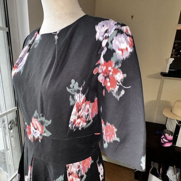 NWT Brooks Brothers Ponte Rose Dark Navy Party Dress Fit Flare Size 10 $228 - Picture 8 of 16